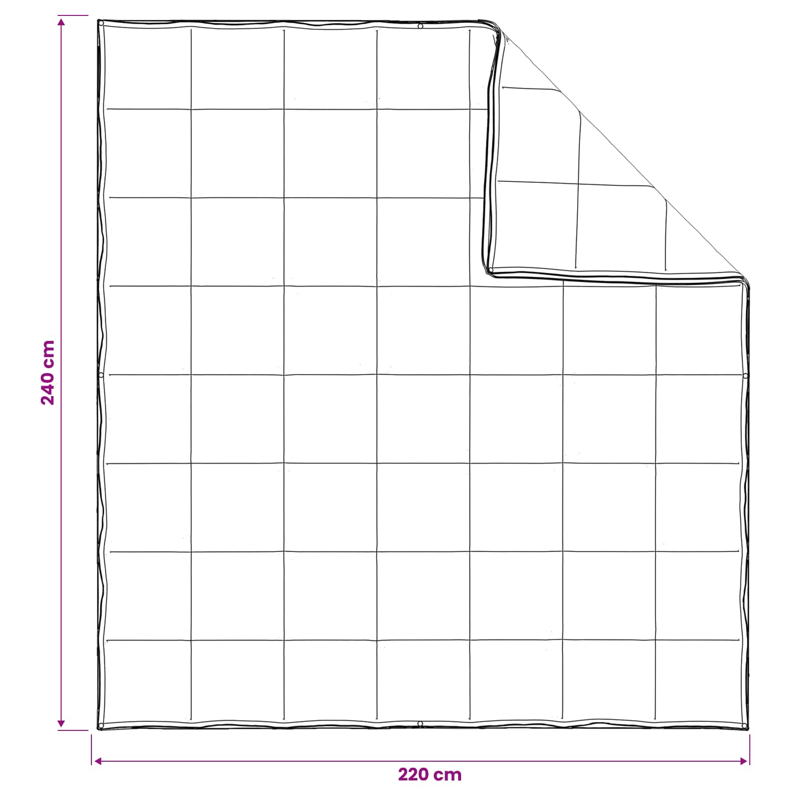 Bettwäsche-Set 2 stk. 240 x 220 cm Kapok und Polyester Beige