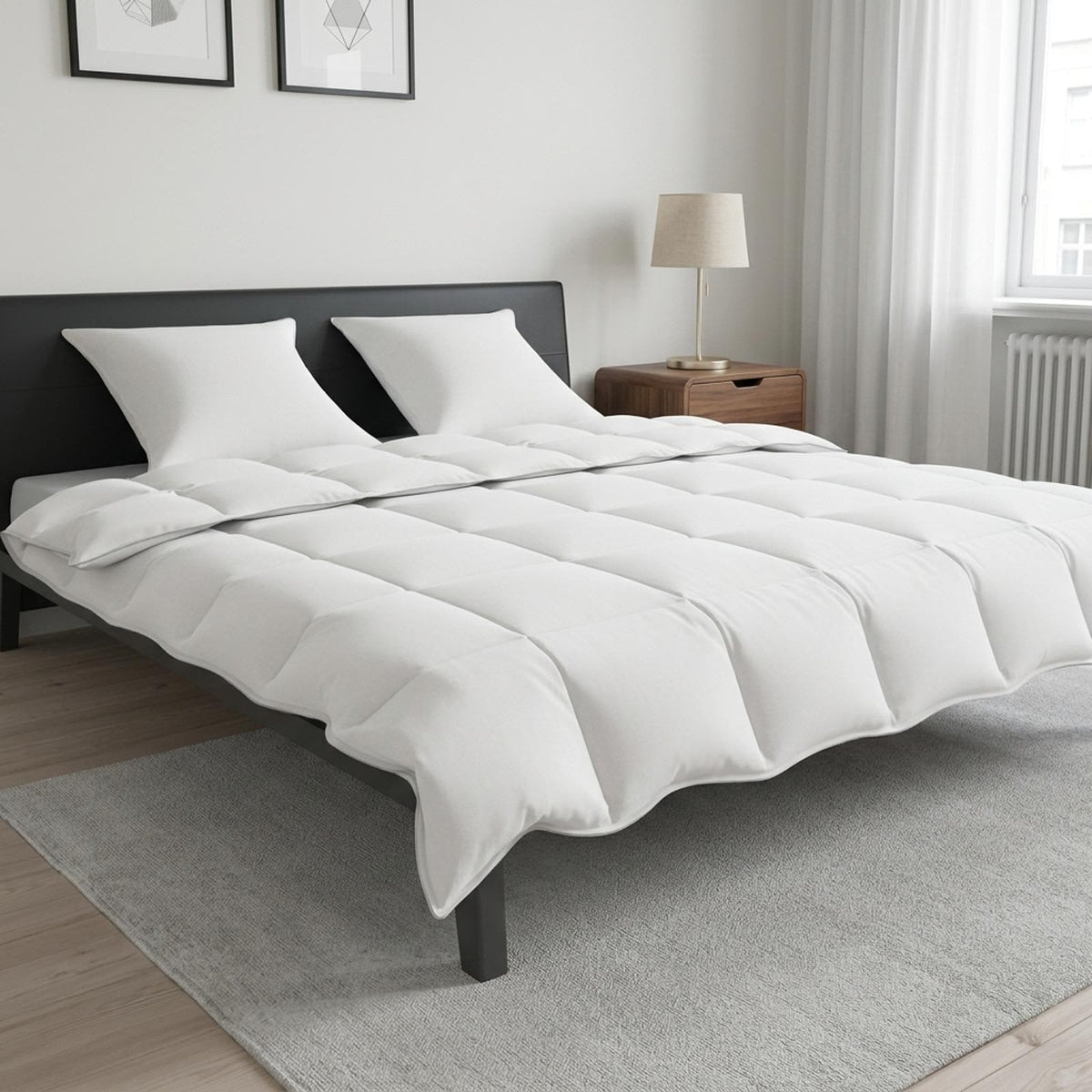 Bettwäsche-Set 200 x 200 cm Keine Baumwolle, Bambus, Polyester