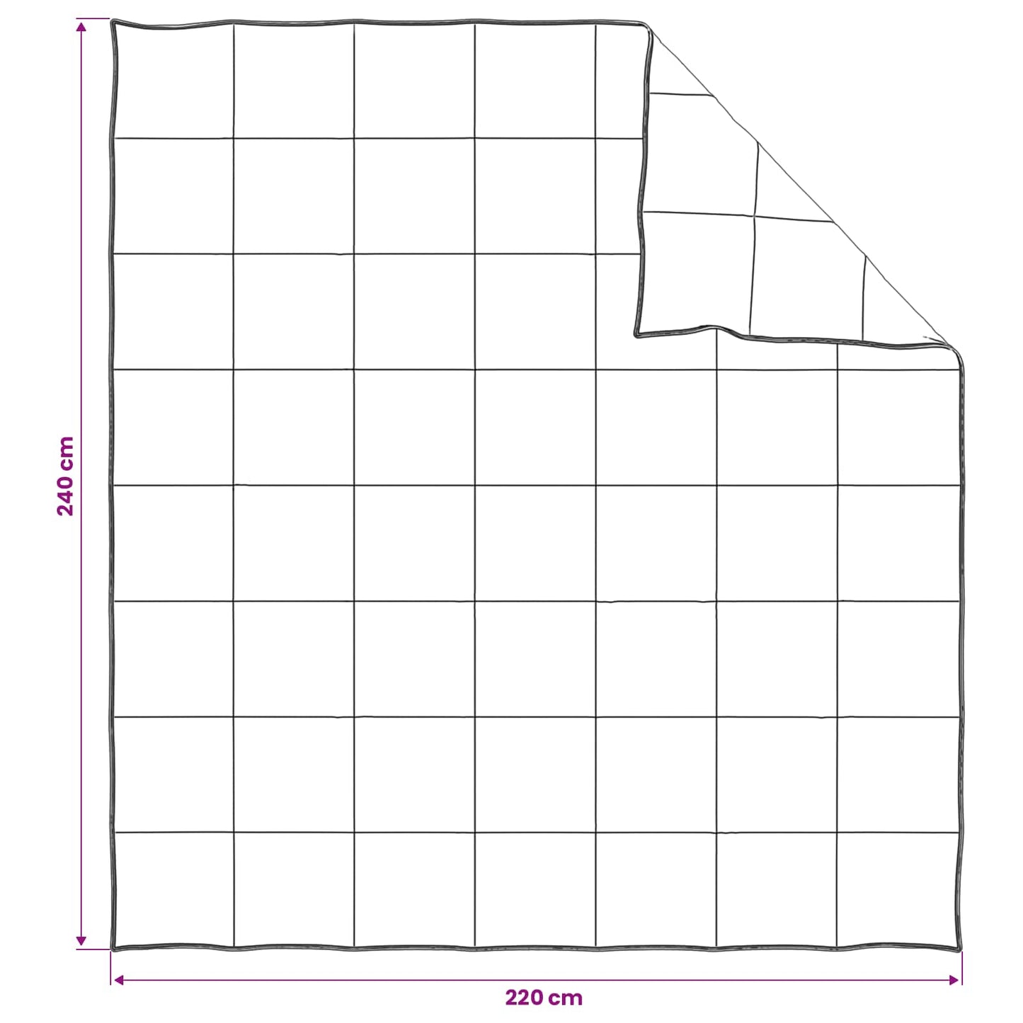Bettwäsche-Set 2 stk. 220 x 240 cm Sommer 150 gsm Bambusfaser