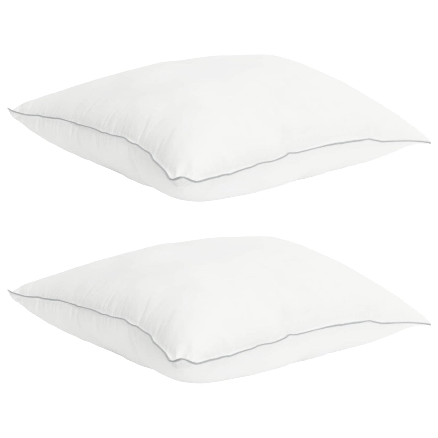 Bettwäsche-Set mit Kissen Weiß 155 x 220 cm Polyester, Bambus