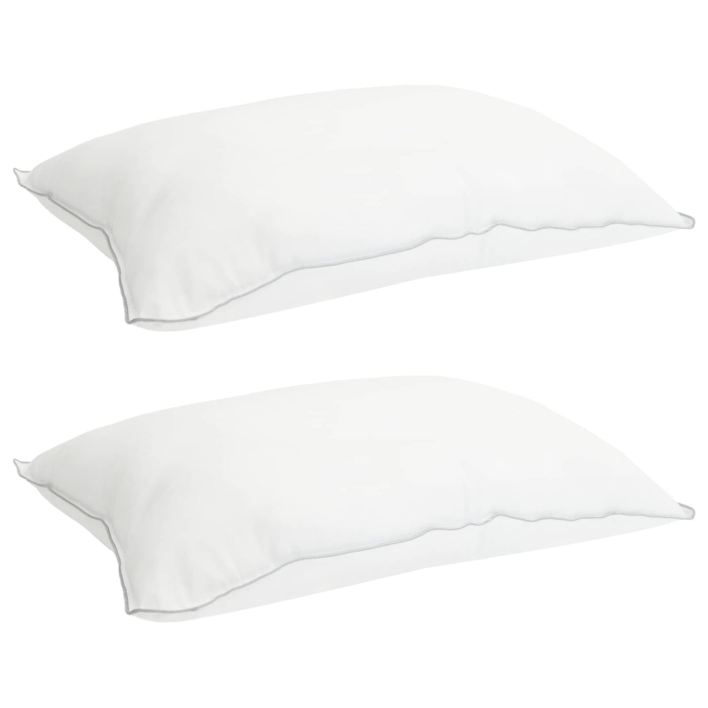 Bettwäsche-Set mit Kissen Weiß 200 x 220 cm Polyester, Bambus