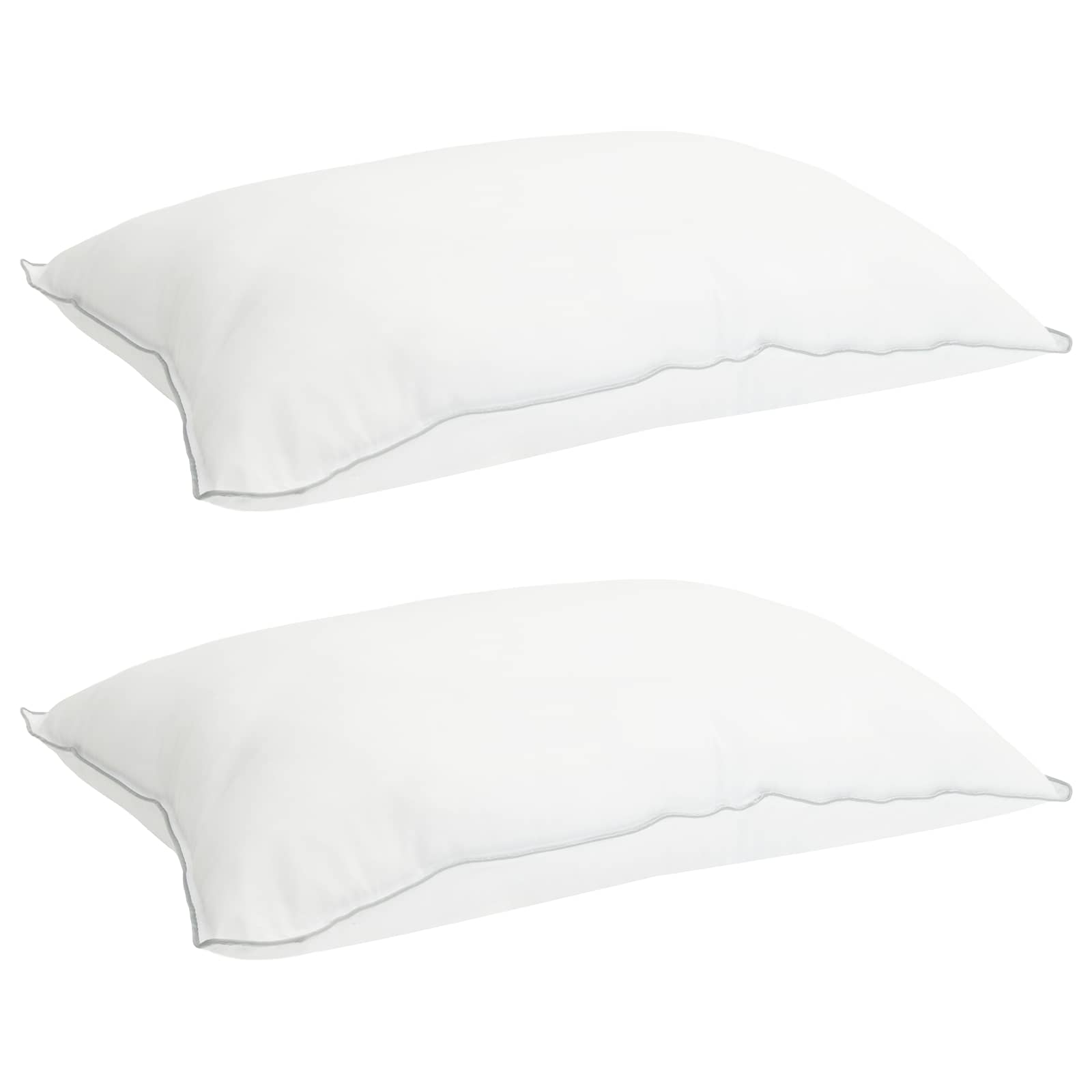 Bettwäsche-Set mit Kissen Weiß 200 x 220 cm Polyester, Bambus