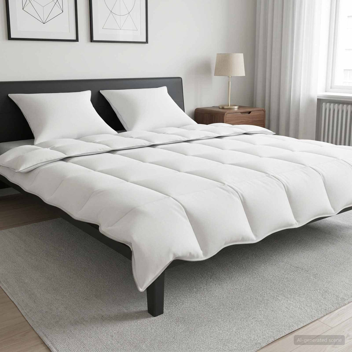 Duvet- und Kopfkissen-Set 3 stk. 200 x 220 cm Winter Weiß