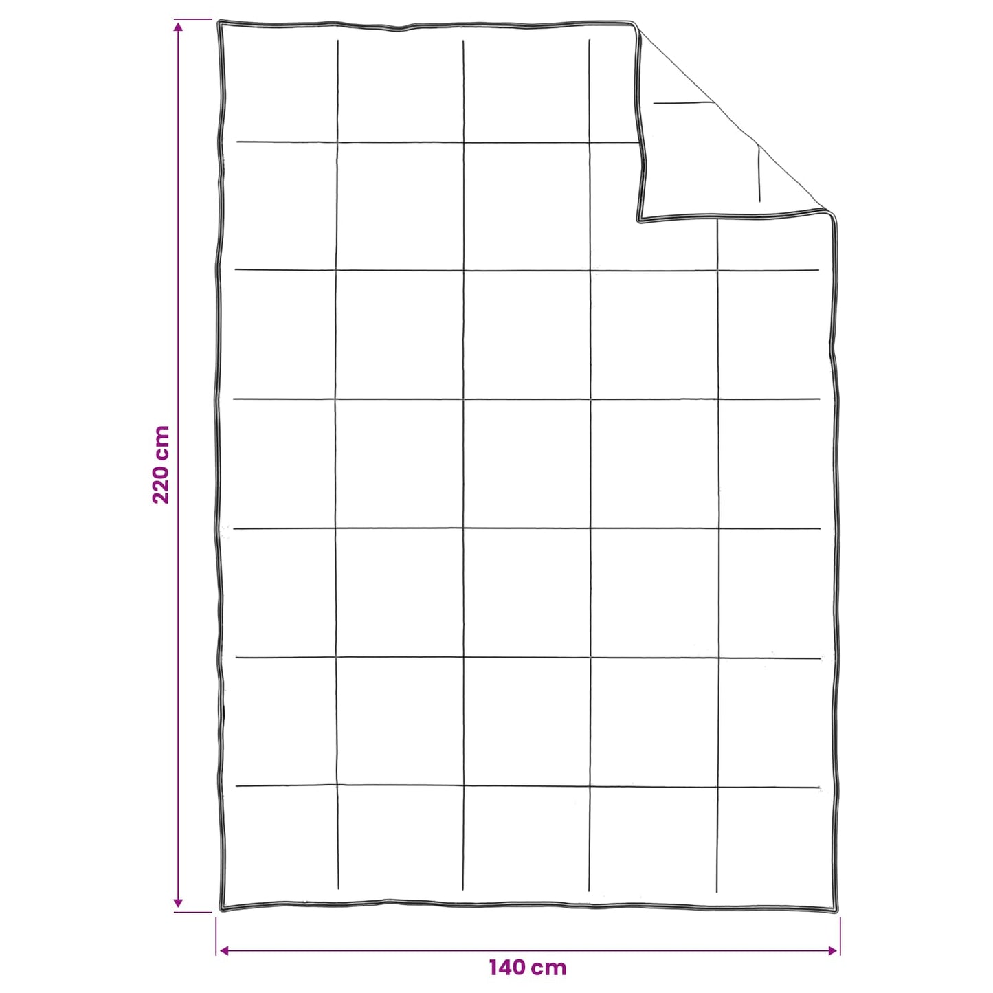 Duvet- und Kopfkissen-Set 3 stk. 140 x 220 cm Winter 1800 g/pc