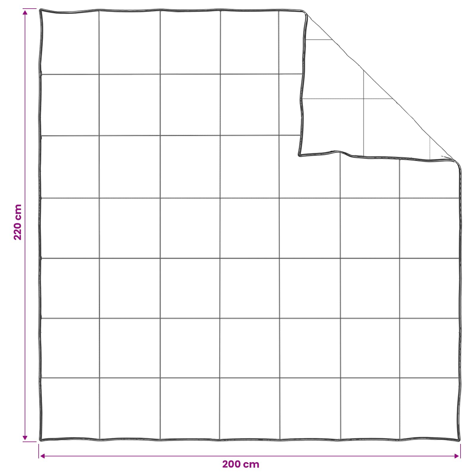 Duvet- und Kopfkissen-Set 3 stk. 200 x 220 cm Winter Weiß