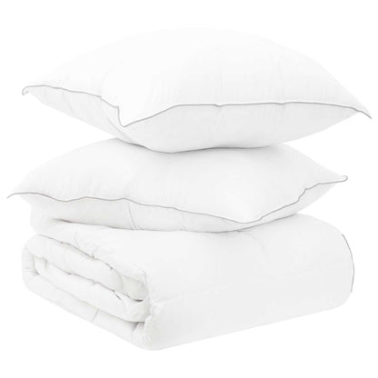 Duvet- und Kopfkissen-Set 3 stk. 260 x 240 cm Winter Weiß