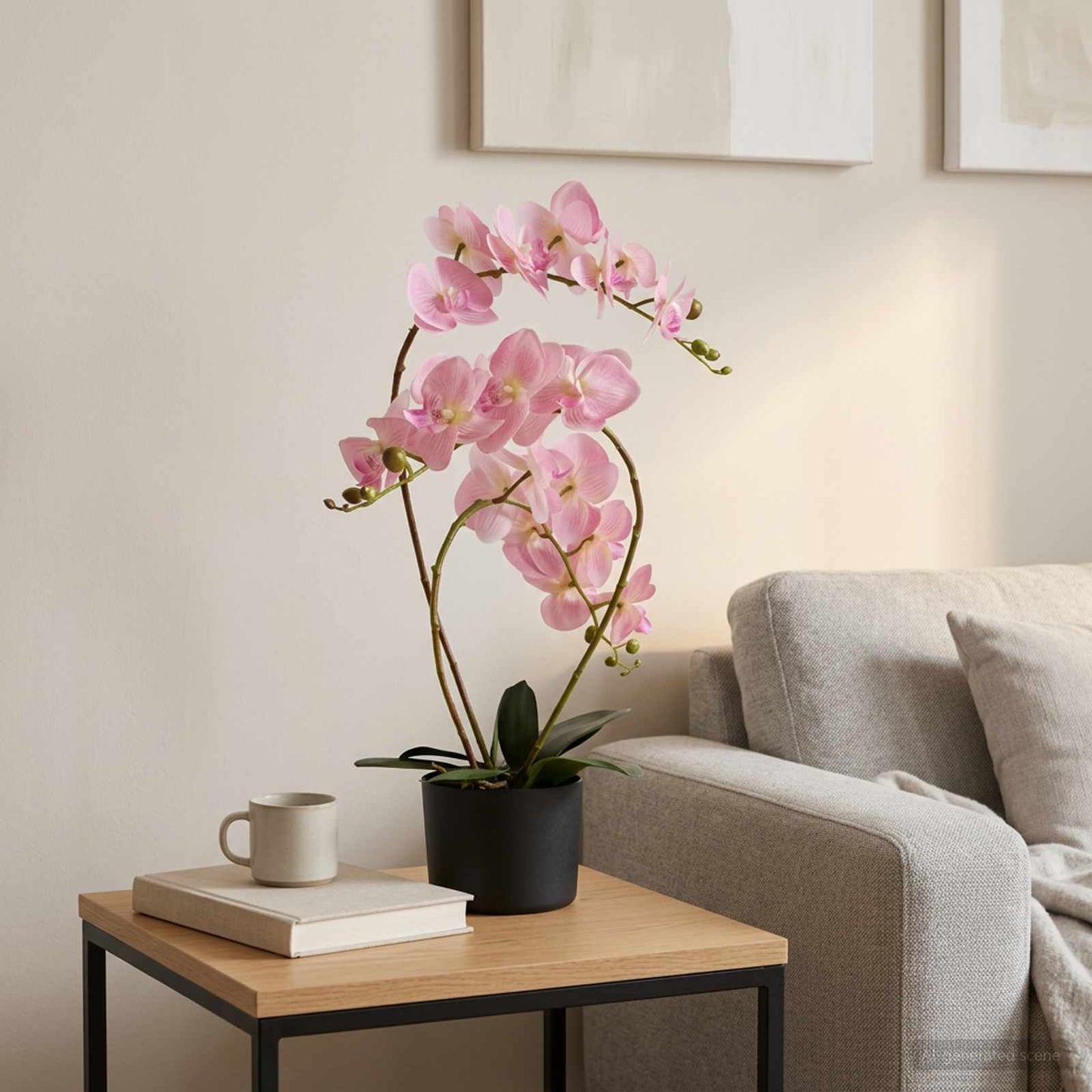 Künstliche Orchideenpflanze mit Topf Rosa 45 x 15 x 65 cm
