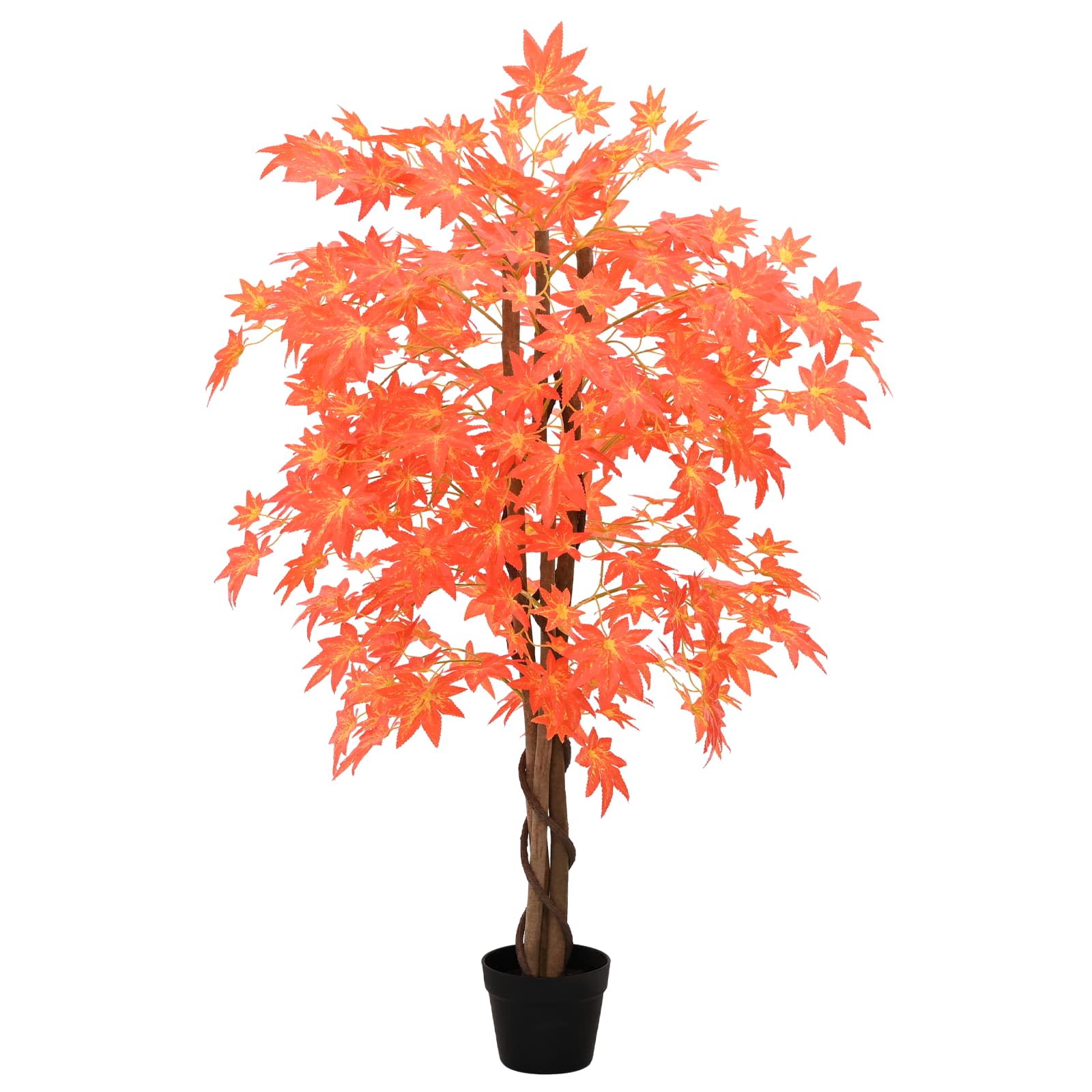 Künstlicher Ahornbaum Rot 80 x 16 x 120 cm Stoff und Holz