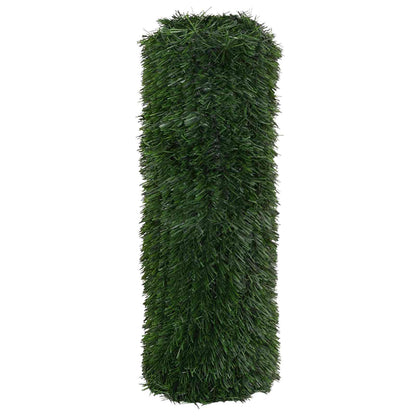Künstlicher Zaun Dunkelgrün 1 x 3 m PVC und Stahl