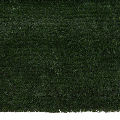 Künstlicher Zaun Dunkelgrün 1 x 4 m PVC und Stahl