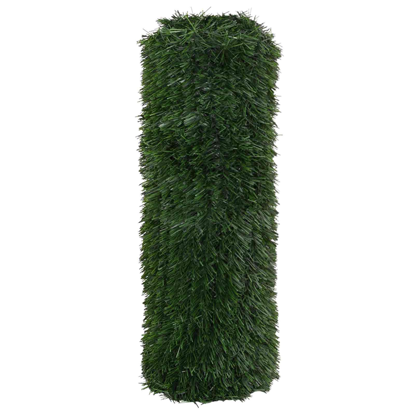 Künstlicher Zaun Dunkelgrün 1 x 4 m PVC und Stahl