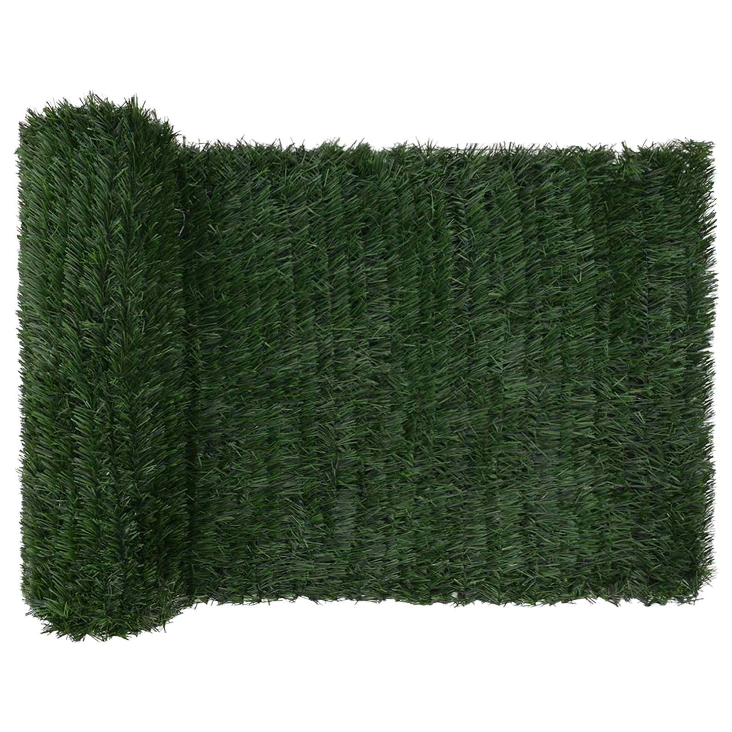 Künstlicher Zaun Dunkelgrün 1 x 6 m PVC und Stahl