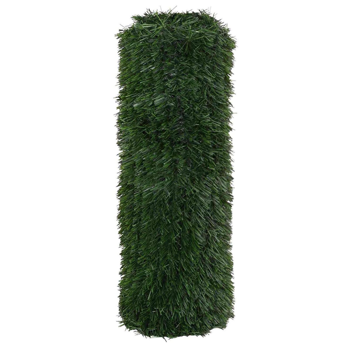 Künstlicher Zaun Dunkelgrün 1 x 6 m PVC und Stahl