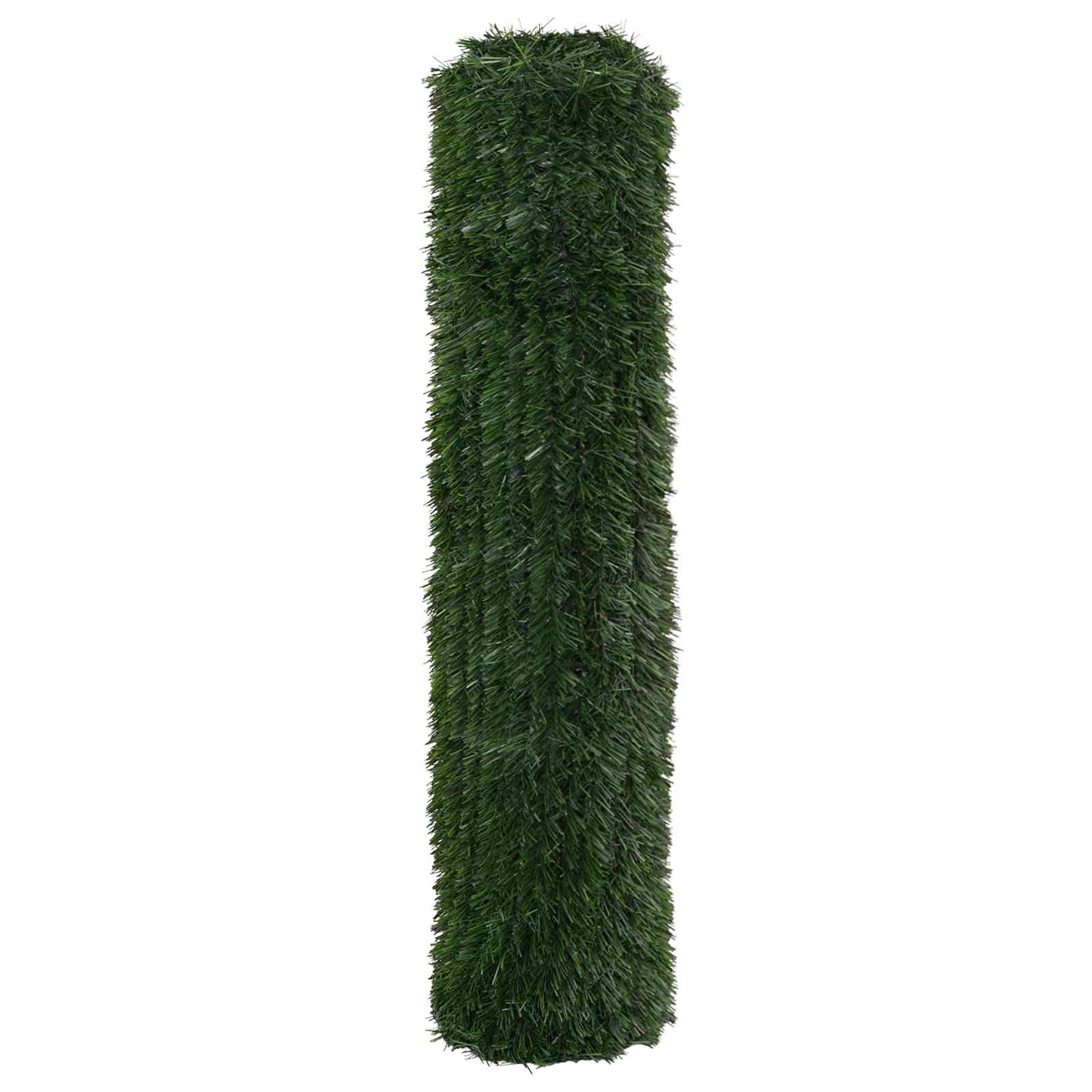 Künstlicher Zaun Dunkelgrün 1,5 x 4 m PVC und Stahl