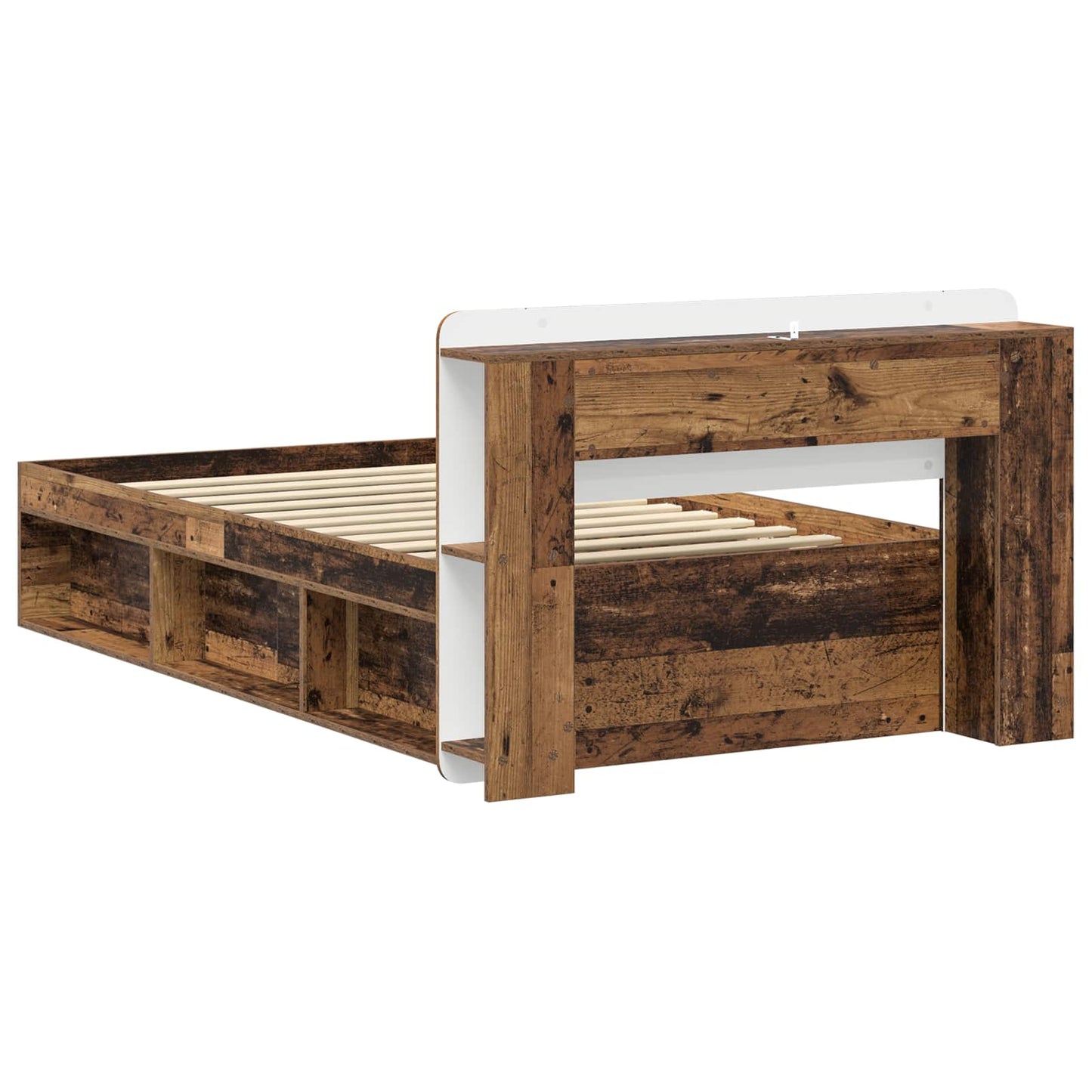 Bettgestell mit Stauraum Altholz 100 x 200 cm Holzwerkstoff