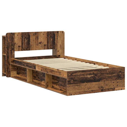 Bettgestell mit Stauraum Altholz 90 x 200 cm Holzwerkstoff