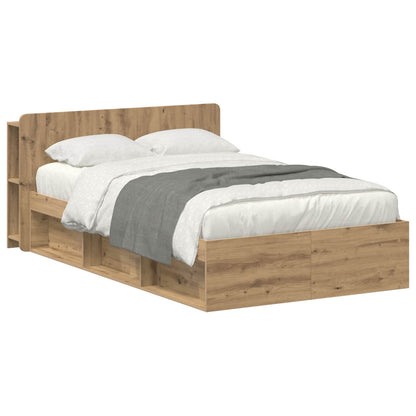 Bettgestell mit Stauraum Artisan-Eiche 120 x 190 cm