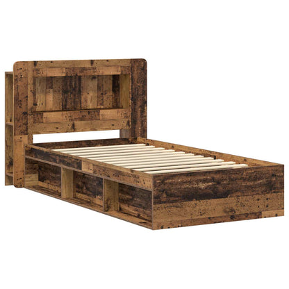 Bettgestell mit Stauraum Altholz 75 x 190 cm Holzwerkstoff