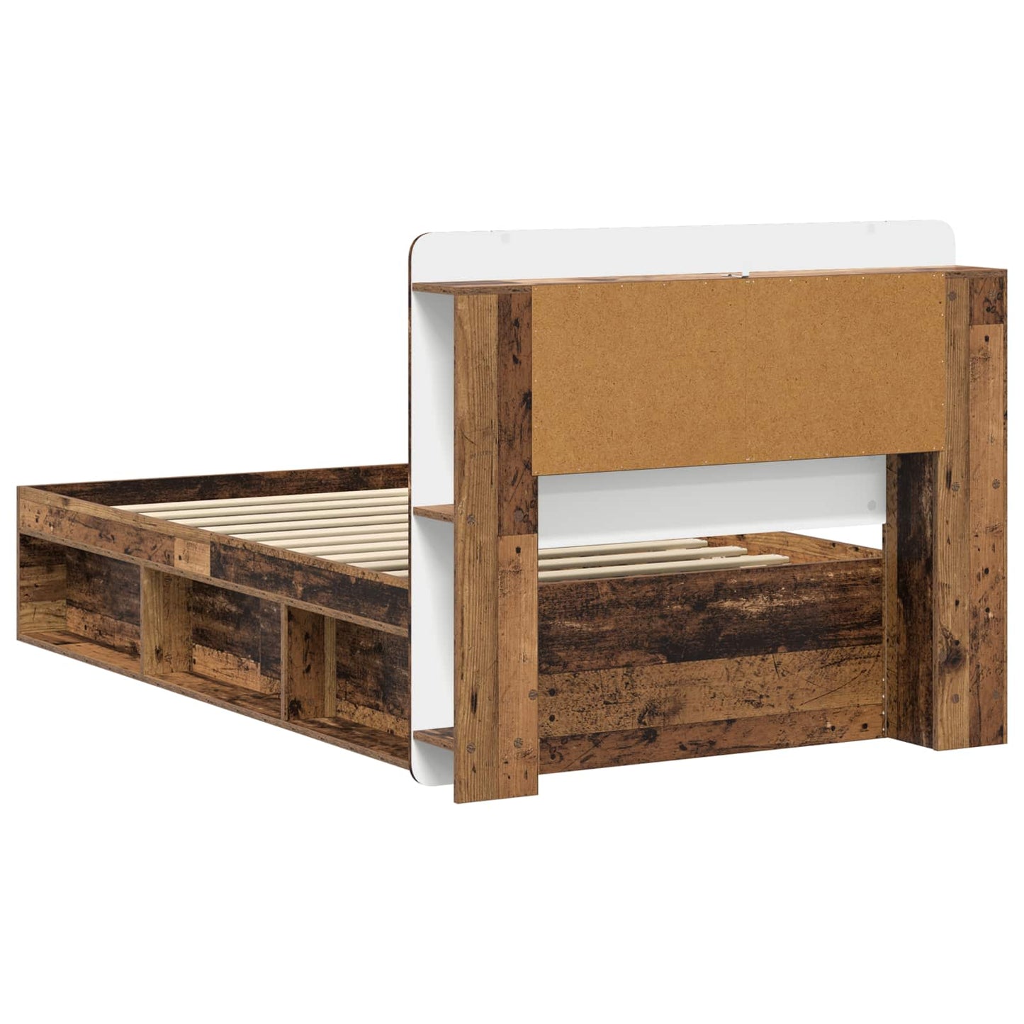 Bettgestell mit Stauraum Altholz 90 x 200 cm Holzwerkstoff