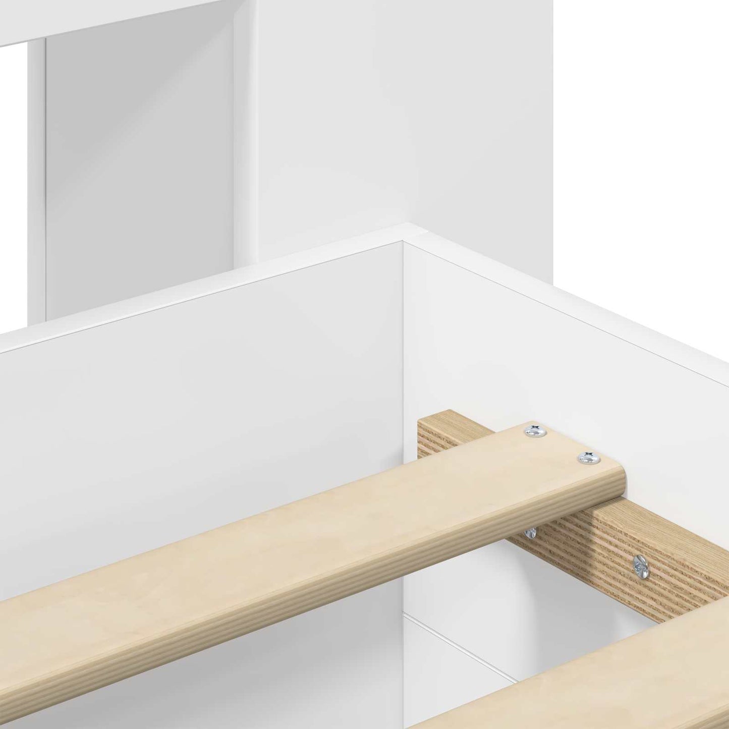 Bettgestell mit Stauraum Weiß 80 x 200 cm Holzwerkstoff