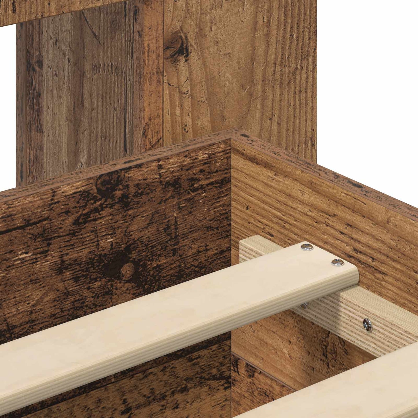 Bettgestell mit Stauraum Altholz 90 x 190 cm Holzwerkstoff