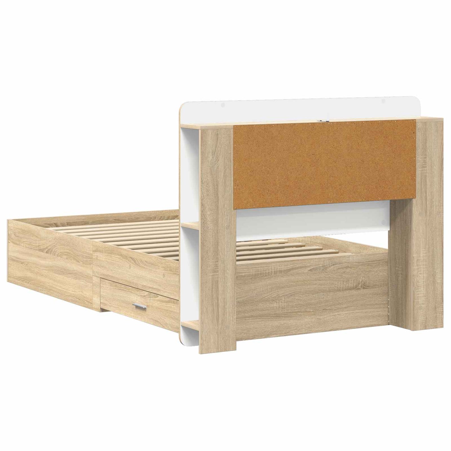 Bettgestell mit Stauraum Sonoma-Eiche 80 x 200 cm Holzwerkstoff