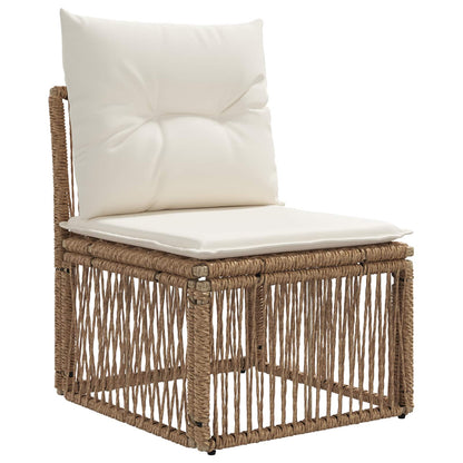 Gartensofa-set 3 stk. Beige Poly-Rattan