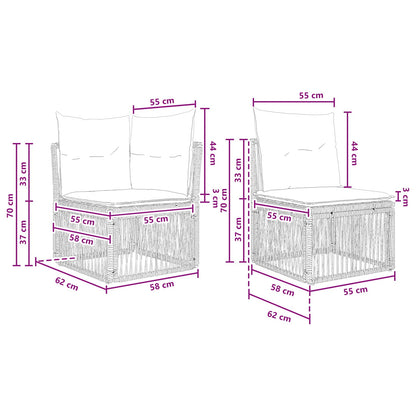 Gartensofa-set 4 stk. Beige Poly-Rattan