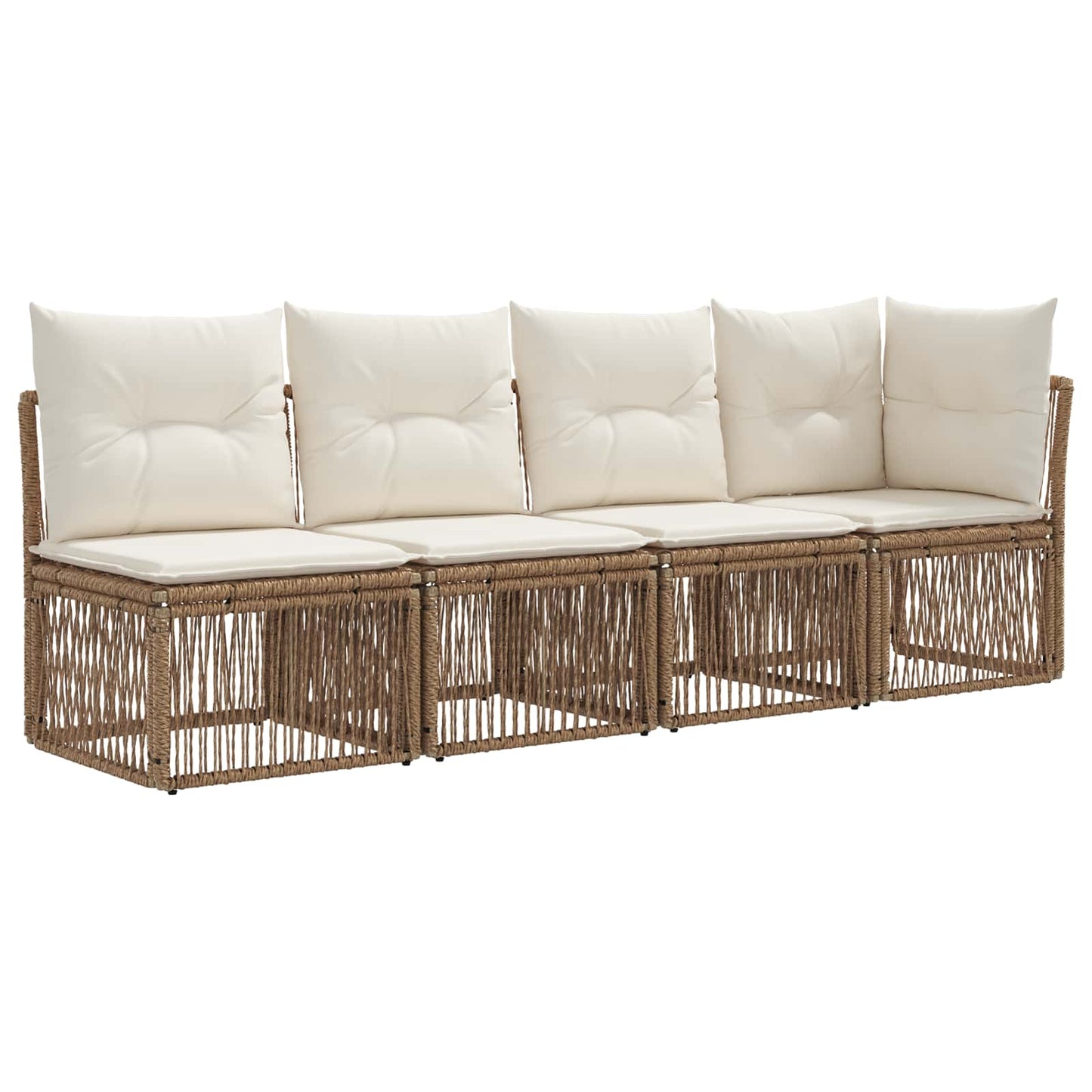Gartensofa-set 10 pcs Beige Poly-Rattan