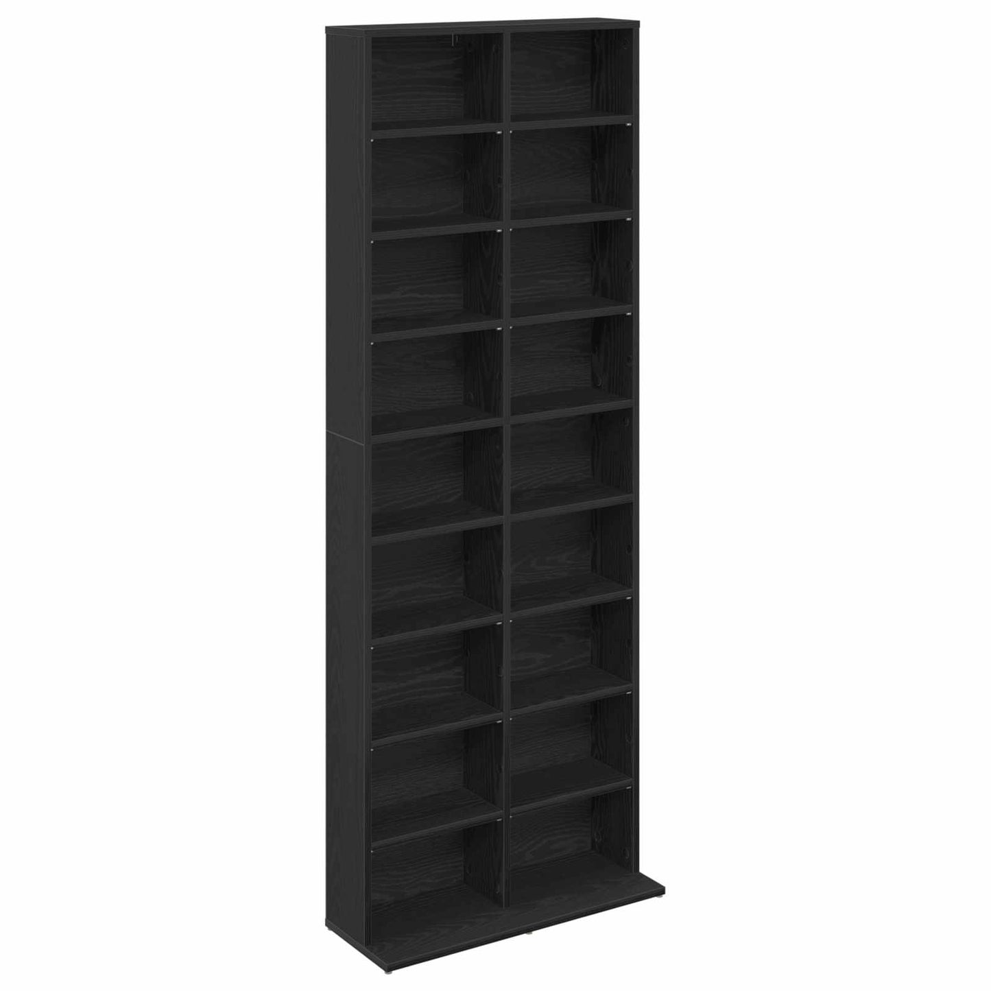 CD Regal Schwarze Eiche 65 x 23,5 x 175 cm Holzwerkstoff