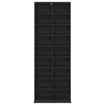 CD Regal Schwarze Eiche 65 x 23,5 x 175 cm Holzwerkstoff