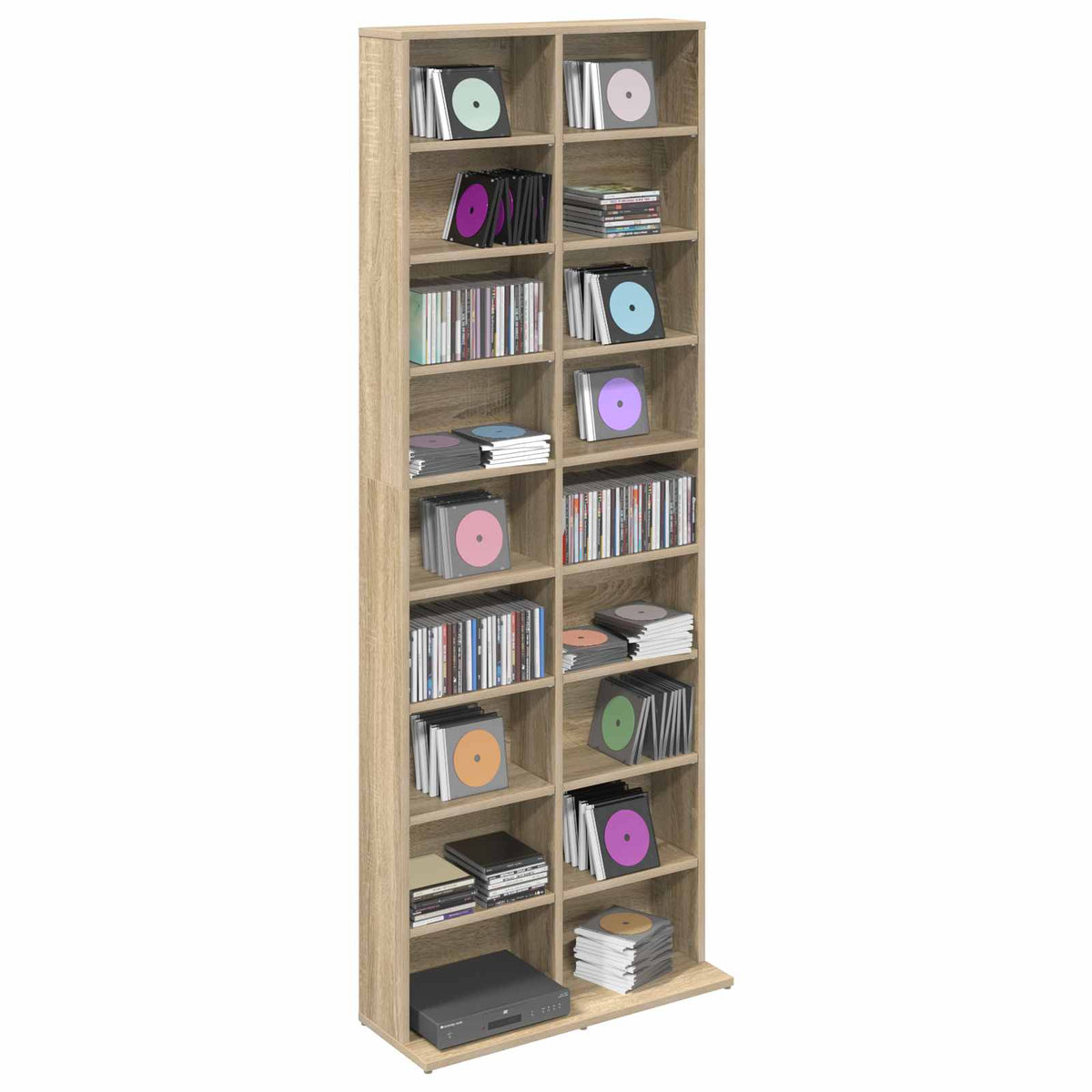 CD Regal Sonoma-Eiche 65 x 23,5 x 175 cm Holzwerkstoff