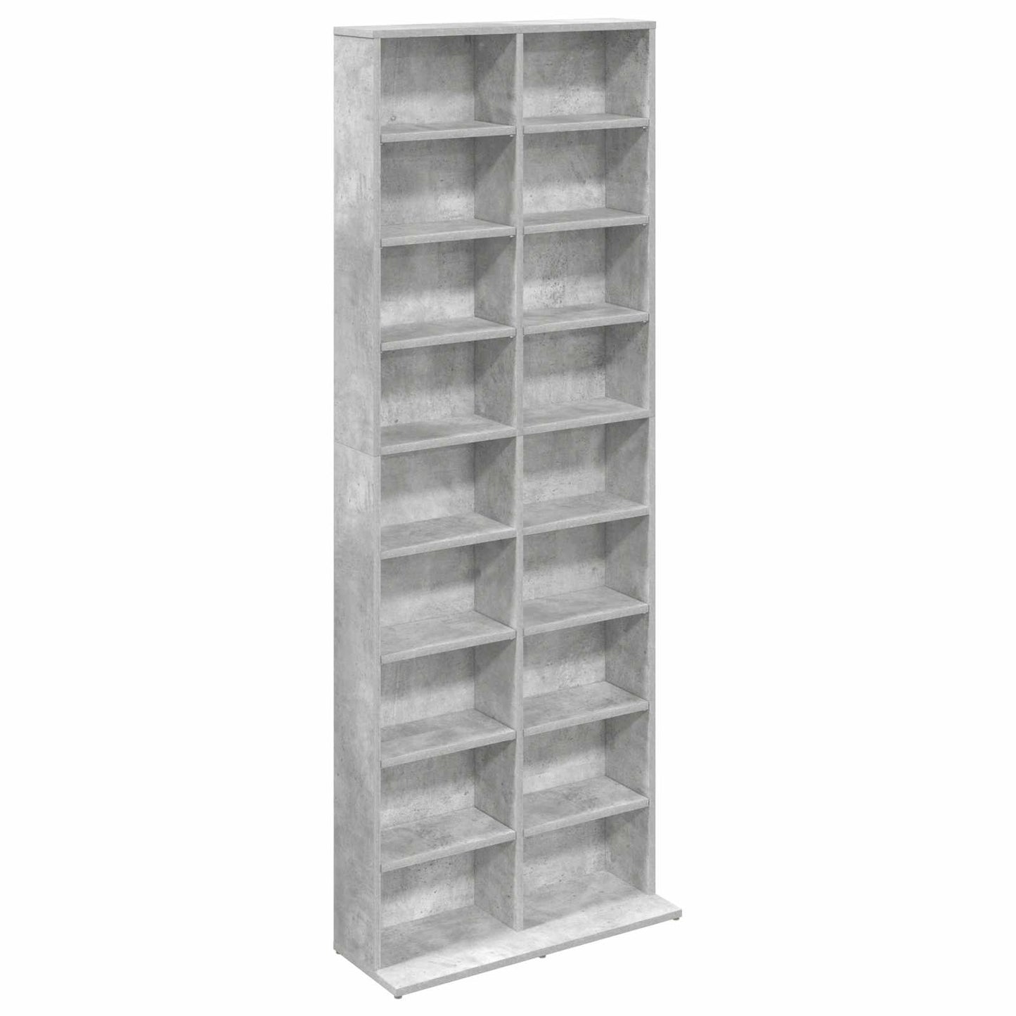 CD Regal Betongrau 65 x 23,5 x 175 cm Holzwerkstoff