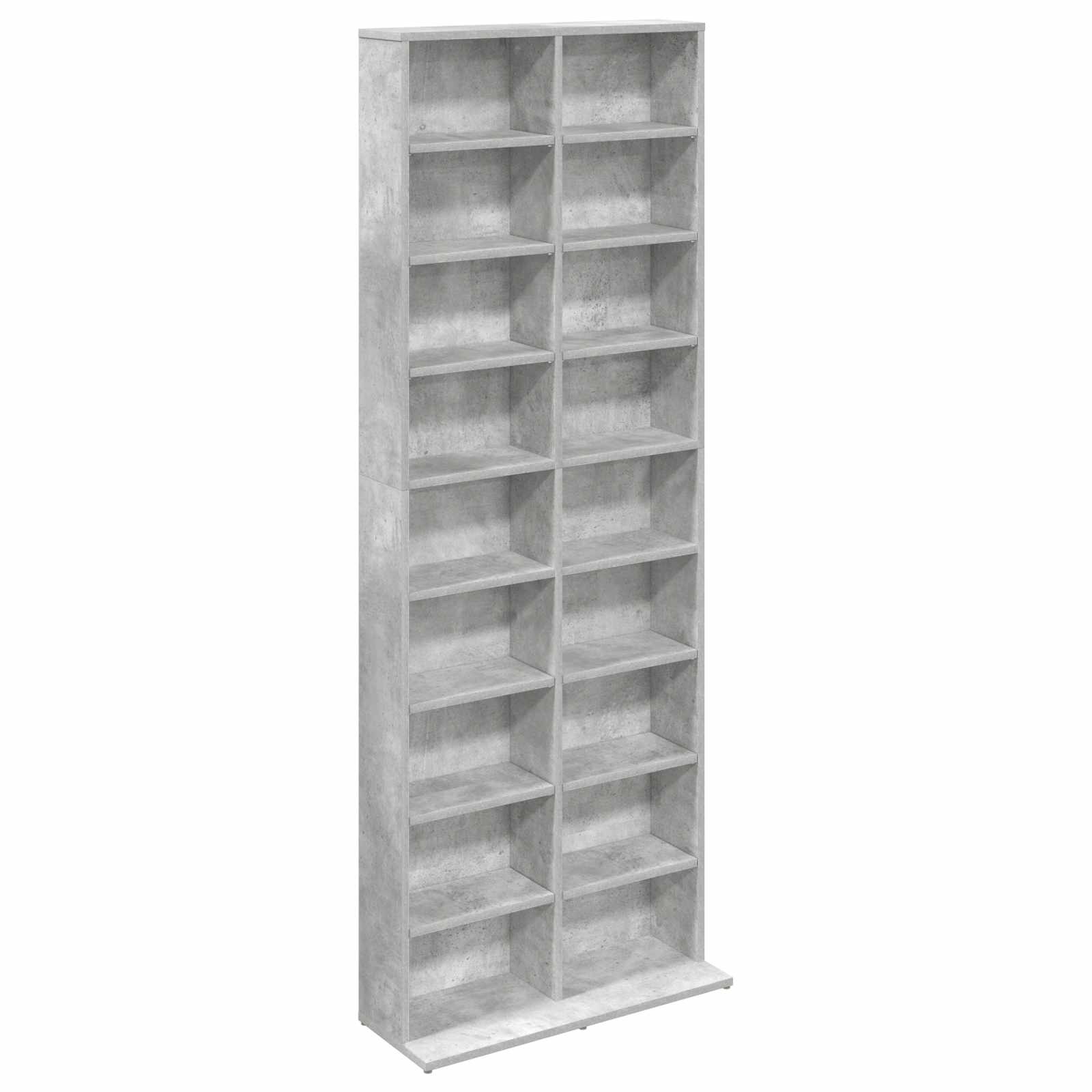 CD Regal Betongrau 65 x 23,5 x 175 cm Holzwerkstoff