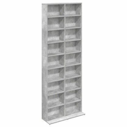 CD Regal Betongrau 65 x 23,5 x 175 cm Holzwerkstoff
