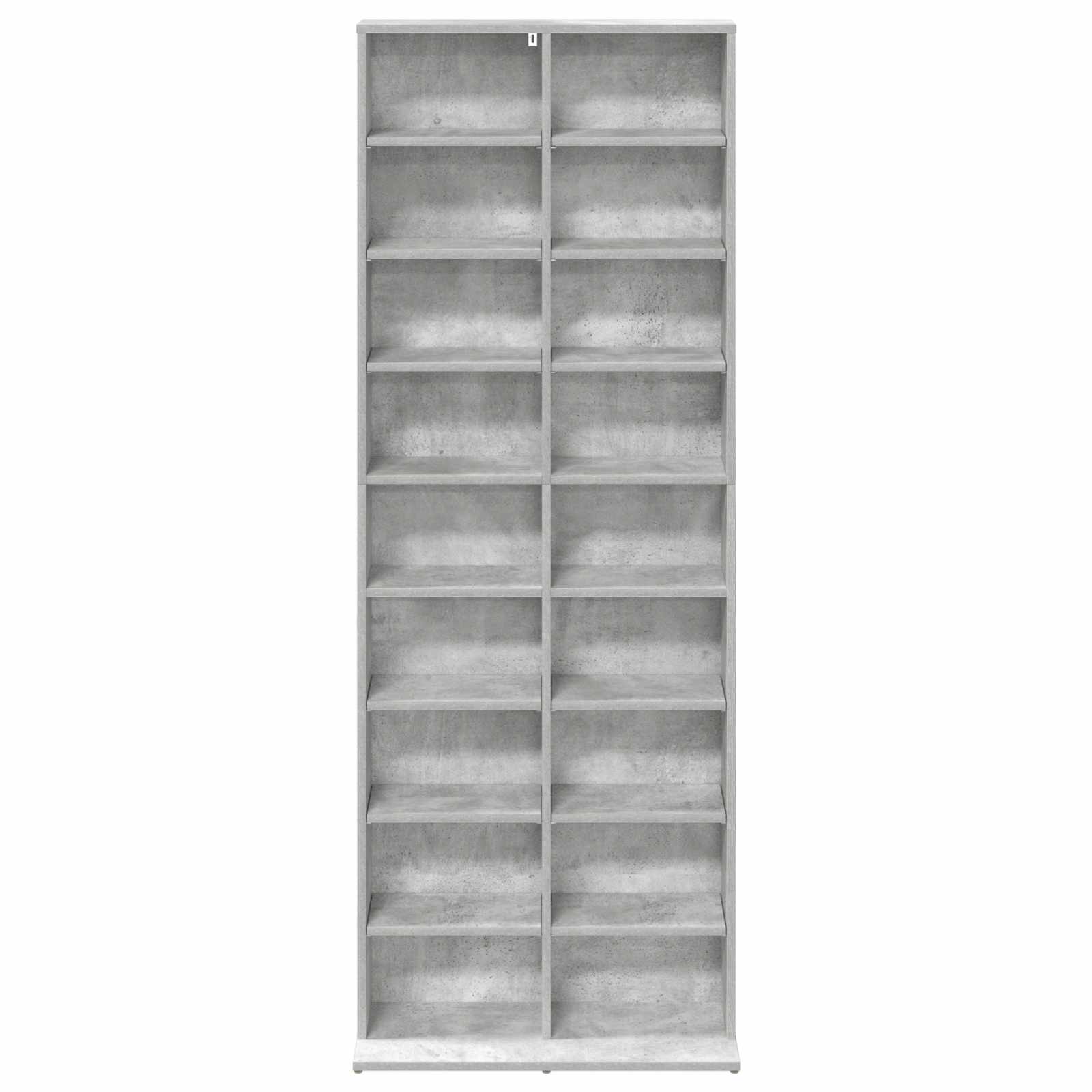 CD Regal Betongrau 65 x 23,5 x 175 cm Holzwerkstoff