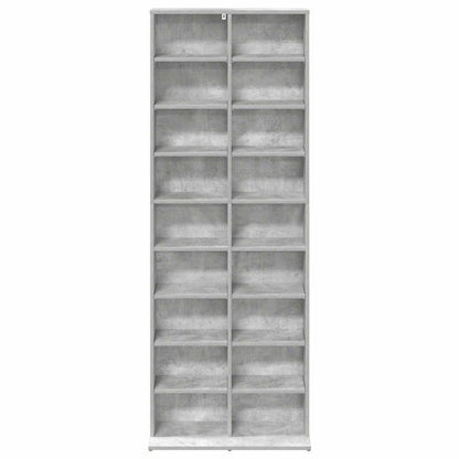 CD Regal Betongrau 65 x 23,5 x 175 cm Holzwerkstoff