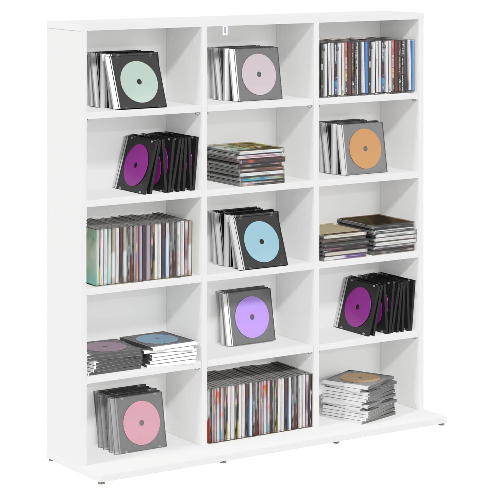 CD Regal Weiß 96 x 23,5 x 97,5 cm Holzwerkstoff