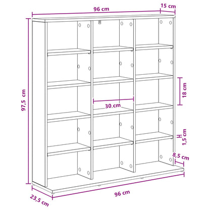 CD Regal Weiß 96 x 23,5 x 97,5 cm Holzwerkstoff