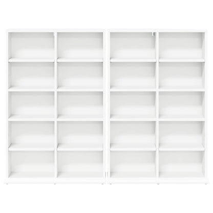 CD Regal 2 Stk. Weiß 65 x 23,5 x 97,5 cm Holzwerkstoff