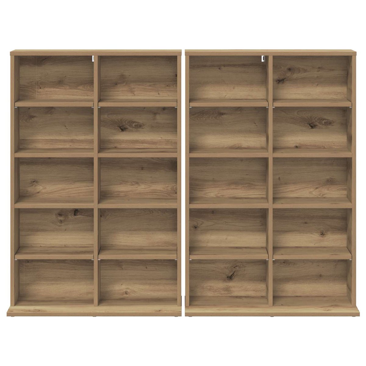 CD Regal 2 Stk. Artisan-Eiche 65 x 23,5 x 97,5 cm Holzwerkstoff