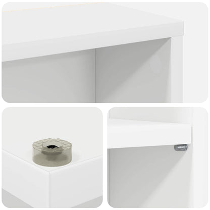 CD Regal Weiß 33 x 23,5 x 97,5 cm Holzwerkstoff
