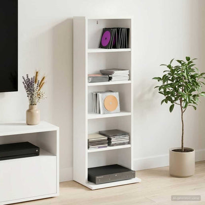 CD Regal Weiß 33 x 23,5 x 97,5 cm Holzwerkstoff