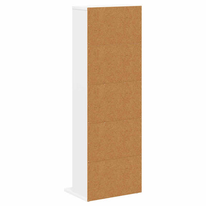 CD Regal Weiß 33 x 23,5 x 97,5 cm Holzwerkstoff