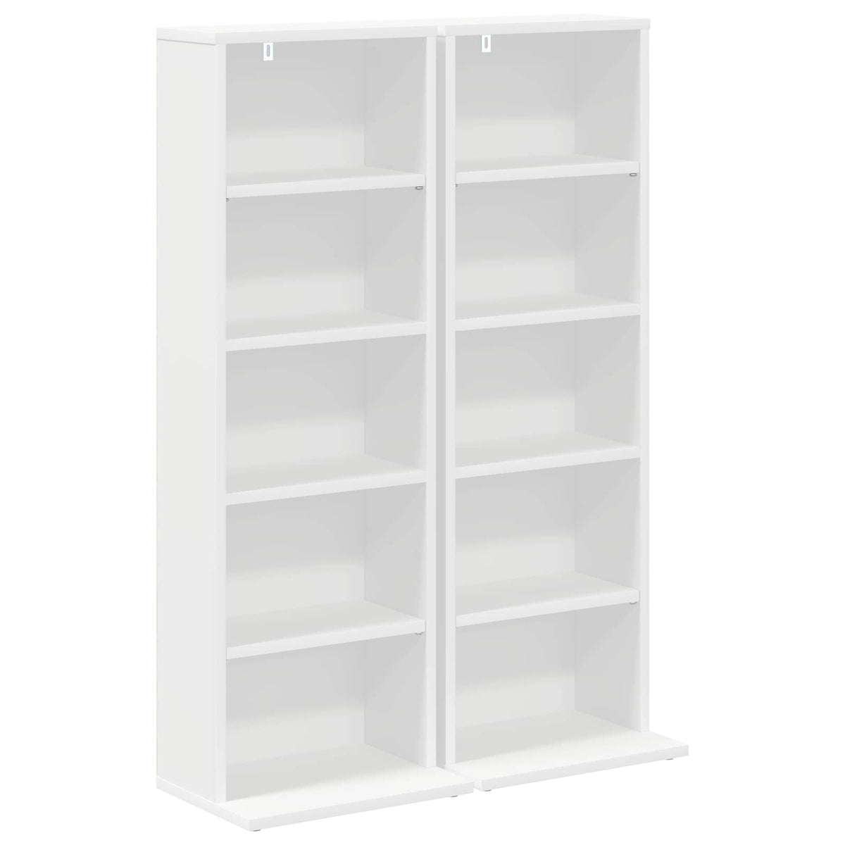 CD Regal 2 Stk. Weiß 33 x 23,5 x 97,5 cm Holzwerkstoff