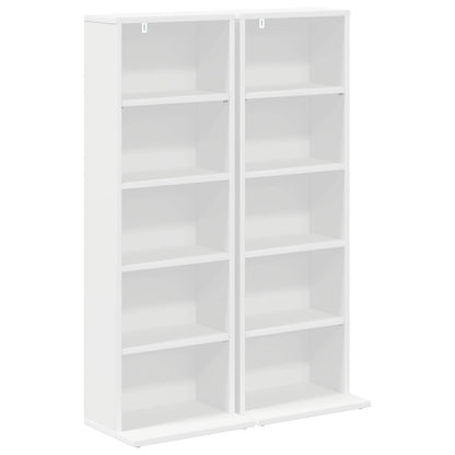 CD Regal 2 Stk. Weiß 33 x 23,5 x 97,5 cm Holzwerkstoff