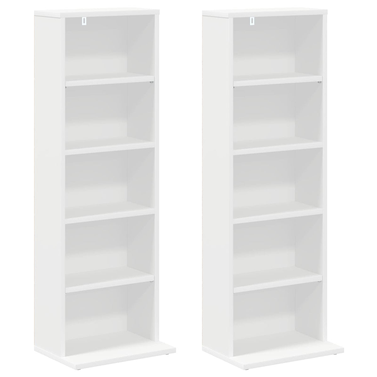 CD Regal 2 Stk. Weiß 33 x 23,5 x 97,5 cm Holzwerkstoff