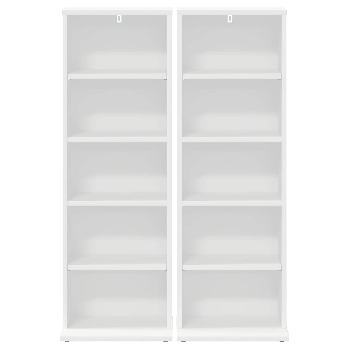 CD Regal 2 Stk. Weiß 33 x 23,5 x 97,5 cm Holzwerkstoff