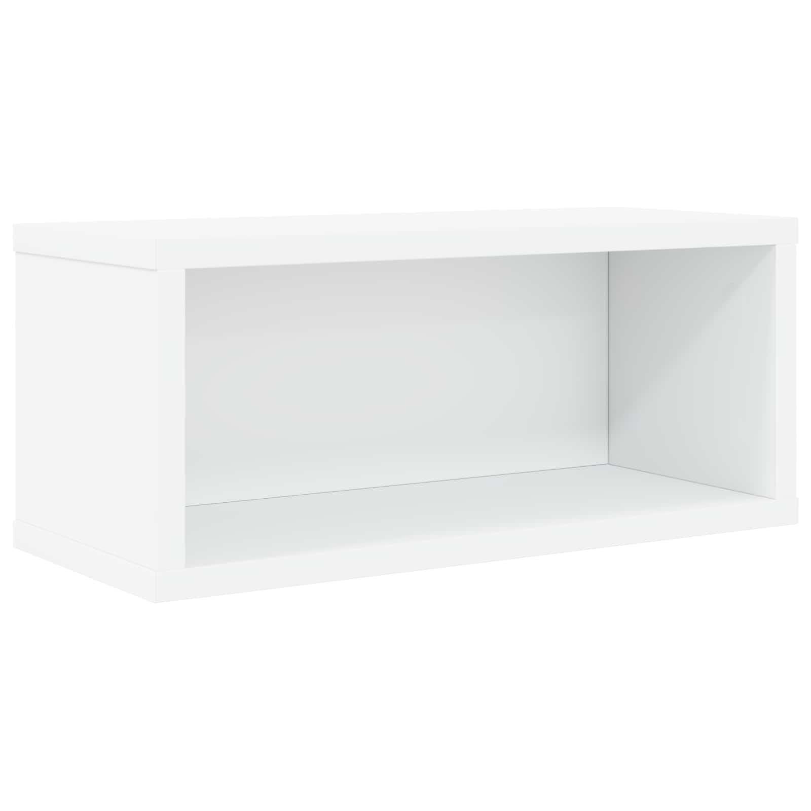 CD Aufbewahrungsregal Weiß 40 x 17 x 17 cm Holzwerkstoff
