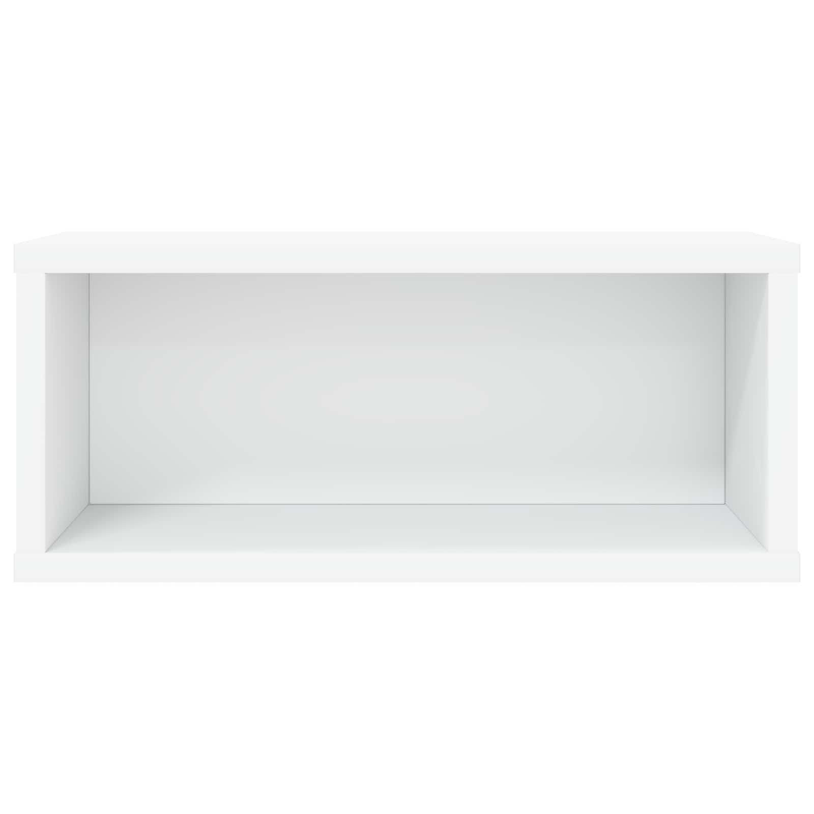 CD Aufbewahrungsregal Weiß 40 x 17 x 17 cm Holzwerkstoff